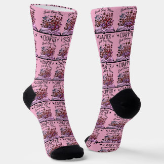 Calcetines Solo un capítulo más - Amante de libros florales -