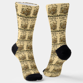 Calcetines Solo un capítulo más - Amante de libros florales -