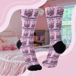 Calcetines Solo un capítulo más - Amante de libros florales -