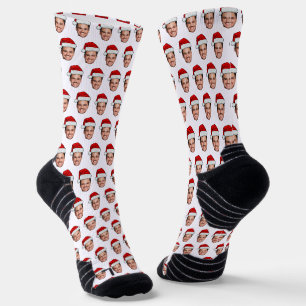 Calcetines Sombrero de Santa Foto de Cara Personalizada Navid
