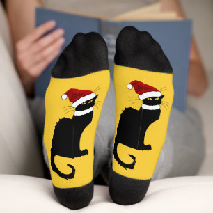 Calcetines Sombrero de Santa Le Chat Noir Navidad