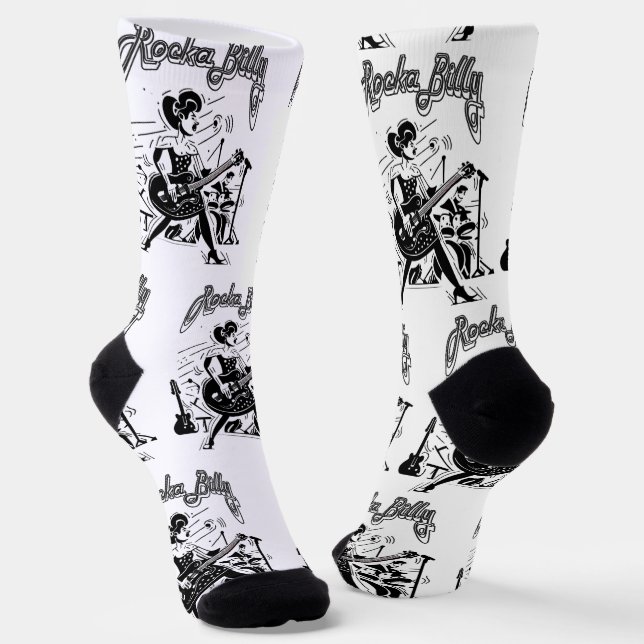 Calcetines Sonido de guitarra vintage Rockabilly (Angular)