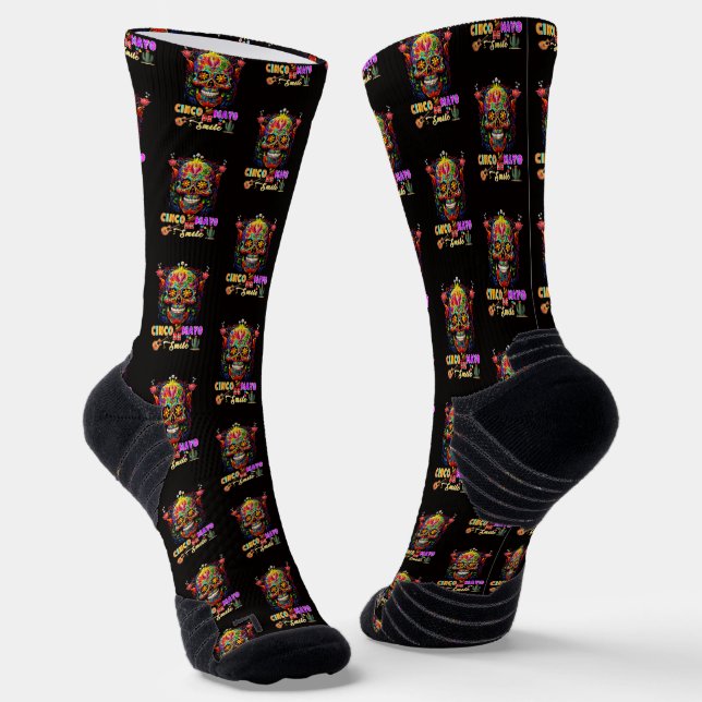 Calcetines Sonrisa de Cinco De Mayo (Angular)