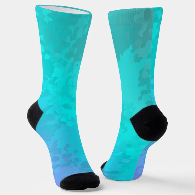 Calcetines Soporte de anillo de teléfono Aqua Ombre (Angular)