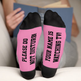 Calcetines SOPORTES DE mensajes PERSONALIZADOS rosados