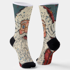 Calcetines Sorprendido Papá Noel