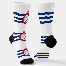 Calcetines sostenibles de mujeres con bandera de C
