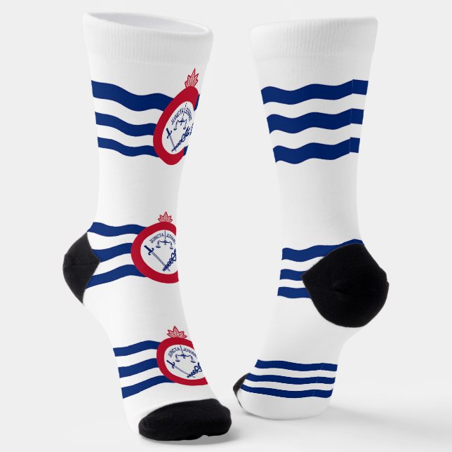 Calcetines sostenibles de mujeres con bandera de C (Angular)