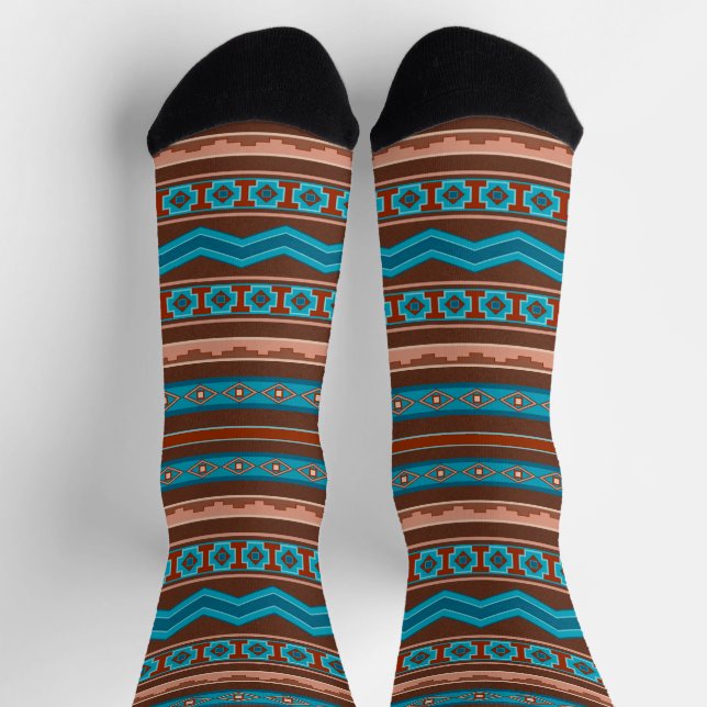 Calcetines Southwest Style Geometric Cameron Gorge Design (Arriba)