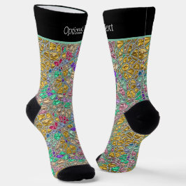 Calcetines Sparkly Glass Mosaic Look con tu propio texto
