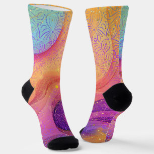 Calcetines Sparkly Rainbow Mandala