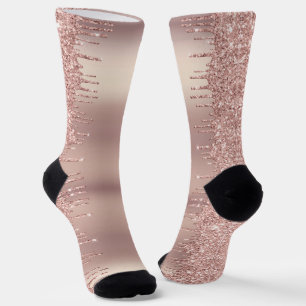 Calcetines Sparkly Socks Rosa Purpurina de oro
