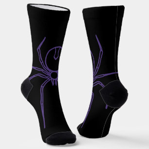 Calcetines Spider en morado y negro