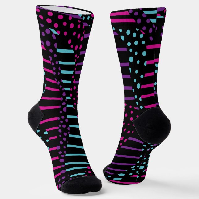 Calcetines Spots and Stripes 2 - Pink, Purple, Blue y Black (Angular)