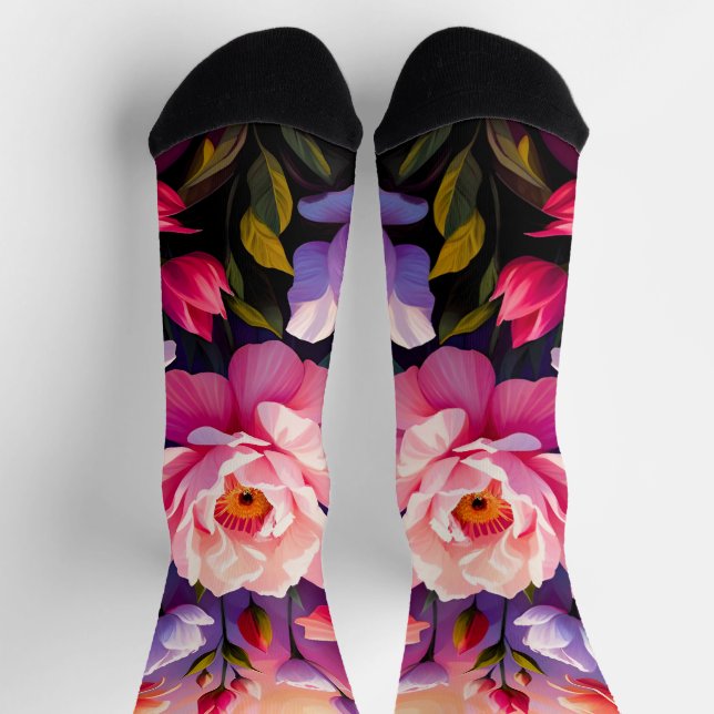 Calcetines Spring Zen Sunrise Pink Blossom Garden  (Arriba)