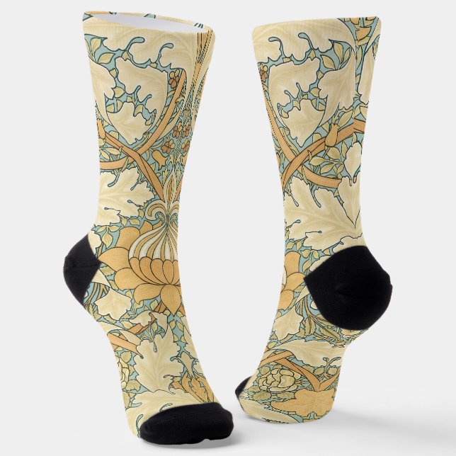 Calcetines St. James de William Morris, hojas de Acanto (Angular)