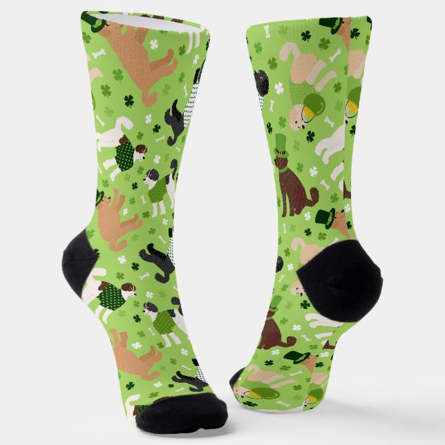 Calcetines St. Patrick's Day Labradoodle / Goldendoodle (Angular)