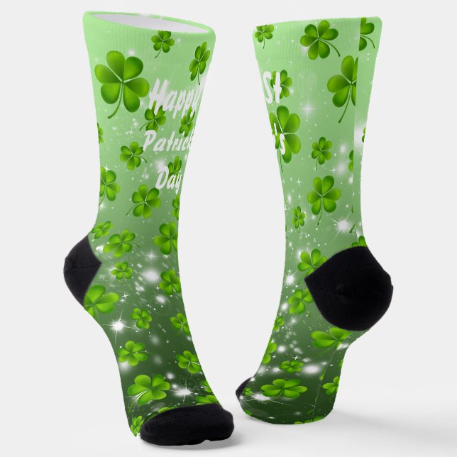 Calcetines St. Patrick's Day Shamrock (Angular)