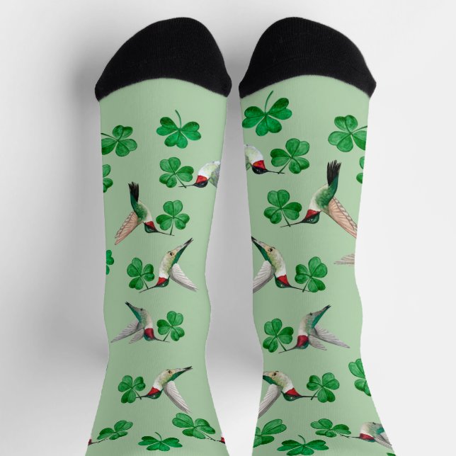 Calcetines St. Patrick's Hummingbird Crew Socks (Arriba)