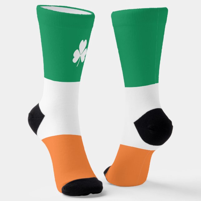 Calcetines St Patrics Day Irlandés Shamrock (Angular)