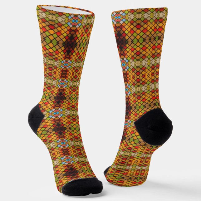 Calcetines Stained Glass Majestic Diamond Pattern (Angular)