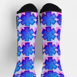 Calcetines "Star of Life" azul rosa y blanco