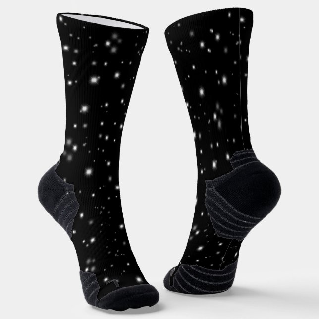Calcetines Starlight Sparkles Black and White Stars (Angular)