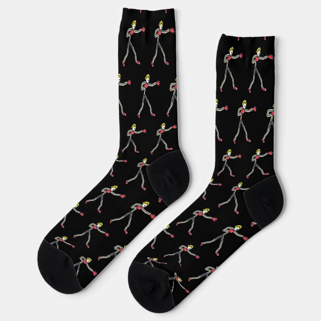 Calcetines Stickman Boxeador (Izquierda)