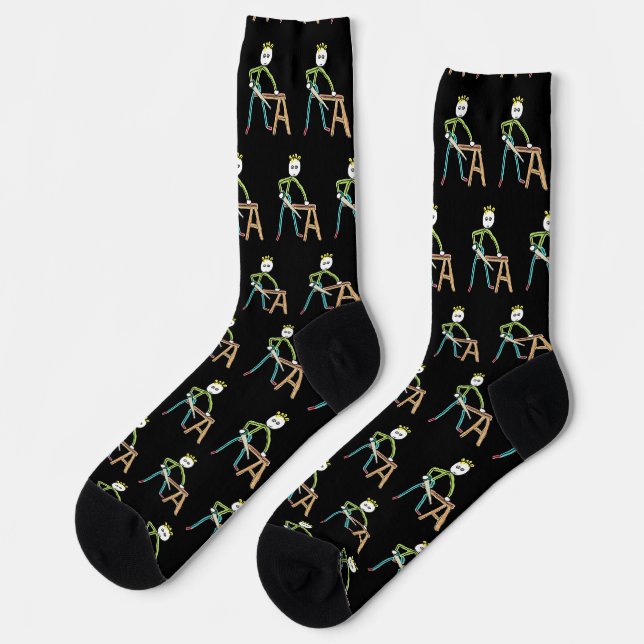 Calcetines Stickman de Carpintería (Izquierda)