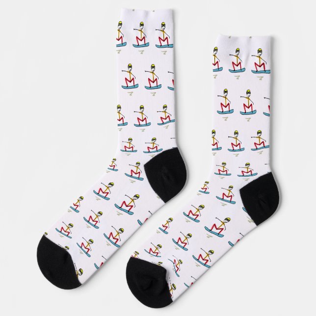 Calcetines Stickman de snowboarding (Izquierda)