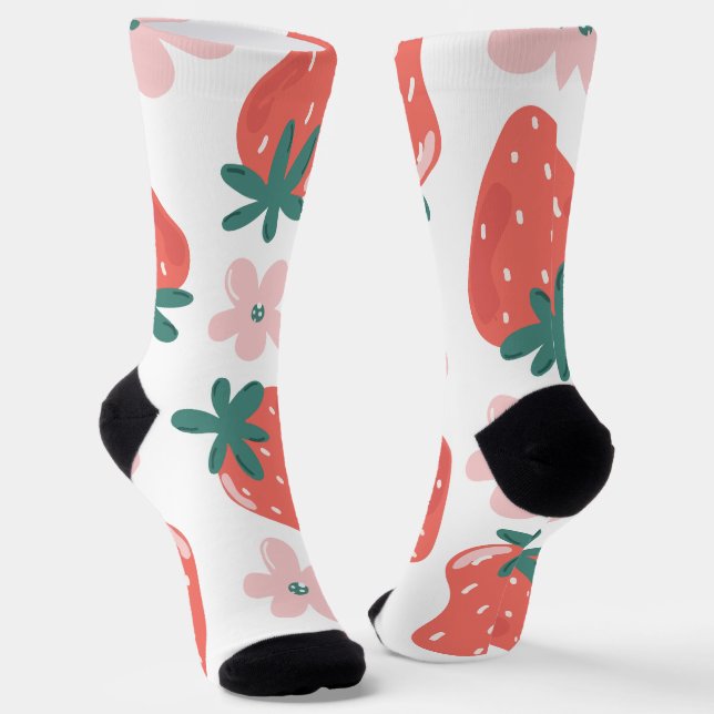 Calcetines Strawberry and flower pattern (Angular)