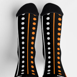 Calcetines Stripe and Polka Dots Orange and Black Halloween