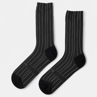 Calcetines Stripes, gray on black, truly bleak classic