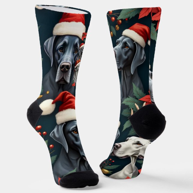 Calcetines Stunning Great Dane Christmas  (Angular)