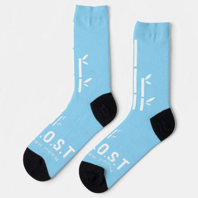 Calcetines Style: Sustainable Premium Crew Sock(Light Blue) (Izquierda)