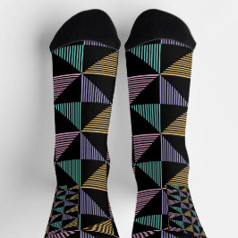 Calcetines Stylish Abstract Geometric Print – Modern Trendy