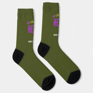 CALCETINES STYLISH MODERN CUSTOM ARMY GREEN VERIFIED BRANDED