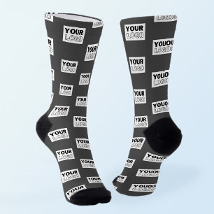Calcetines Su diseño de imagen o logotipo comercial en mosaic
