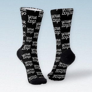 Calcetines Su logotipo   Modelo de logotipo repetido simple