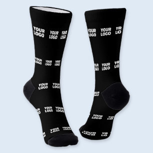 Calcetines Su logotipo   Patrón de bandas inclinadas horizont