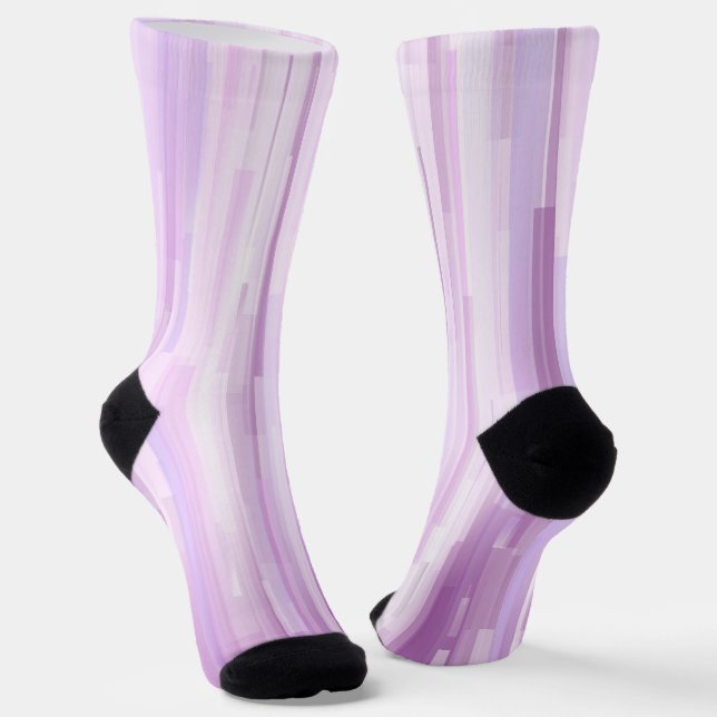 Calcetines Suave raya geométrica de lavanda (Angular)