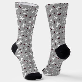 Calcetines Subtle Geo Stars & Triangles – Grey