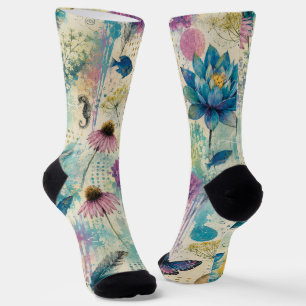 Calcetines Sueño Acuático Floral Vibrante