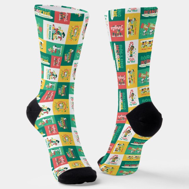 Calcetines Sueños de menta de maní | Patrón de vacaciones (Angular)