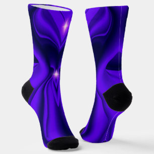 Calcetines Sueños del arcoiris de flores moradas, dos estrell
