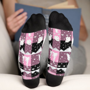 Calcetines Suéter nórdico Animales de invierno Platos de búfa