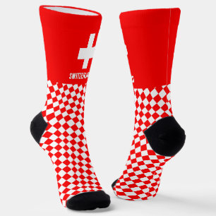 Calcetines Suiza Socks, moda de bandera suiza / deportes