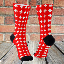 Suiza Socks, moda patriótica de la bandera suiza