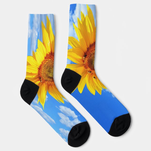 Calcetines Sunflowers and Bees Socks Blue Sky (Derecha)