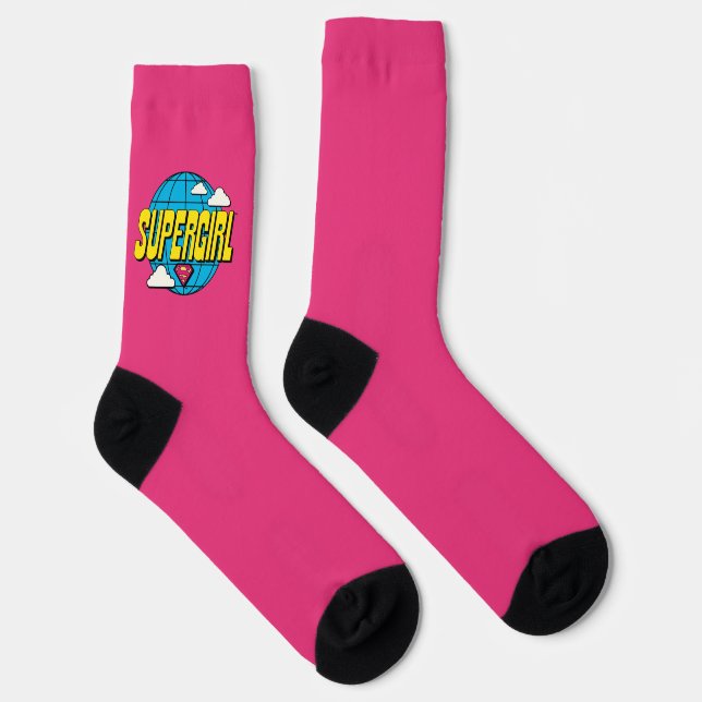 Calcetines Supergirl Gráfico Pop Global (Derecha)